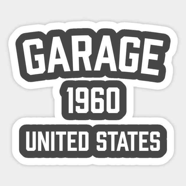 Garage 1960 united states Sticker by cgros